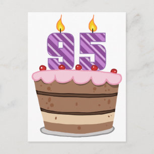 Leeftijd 95 op de Birthday Cake Briefkaart