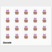 Leeftijd 98 op de Birthday Cake Ronde Sticker (Vel)