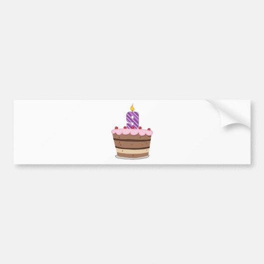 Leeftijd 9: Birthday Cake Bumpersticker (Voorkant)