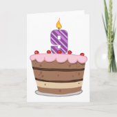 Leeftijd 9: Birthday Cake Kaart (Voorkant)