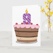 Leeftijd 9: Birthday Cake Kaart (Gele Bloem)