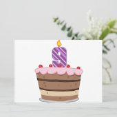 Leeftijd 9: Birthday Cake Kaart (Staand voorkant)