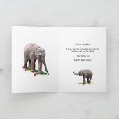 Leeftijd 9, een gelukkige olifanten verjaardagskaa kaart (Binnen)