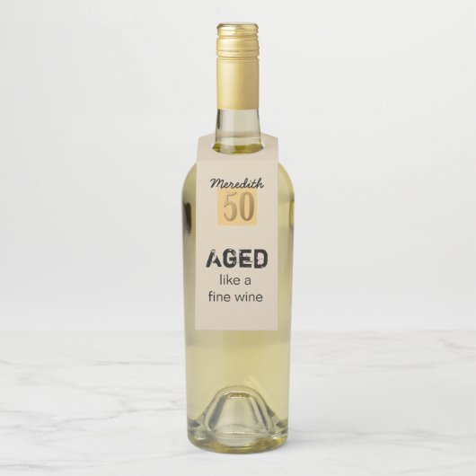 Leeftijd als een goede wijn flessenhanger (Op fles)