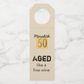 Leeftijd als een goede wijn flessenhanger (Voorkant)