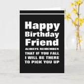 Leeftijd Als U Herfst Grappig Happy Birthday Vrien Kaart (Gele Bloem)