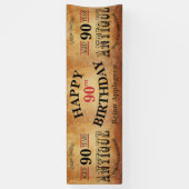 Leeftijd, Antiek en  90e geboortedag Spandoek (Verticaal)