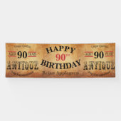 Leeftijd, Antiek en  90e geboortedag Spandoek (Horizontaal)
