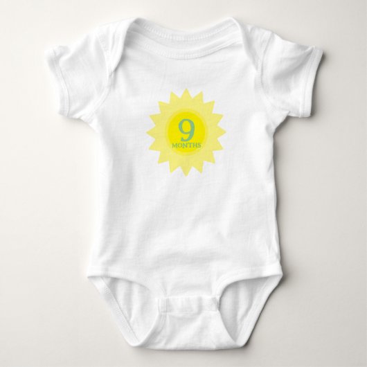 LEEFTIJD BABY IN MAANDEN ZONNESTRALEN ROMPER (Voorkant)