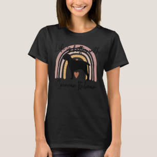 Leeftijd Betere Spinone Italiano Rainbow Dog Women T-shirt
