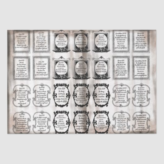 leeftijd: Bijbelversen: Cursieve tekst Tissuepapier (Voorkant)