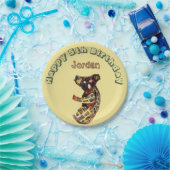 Leeftijd Birthday Koala Beer Dier - Aangepast Papieren Bordje (Feest)