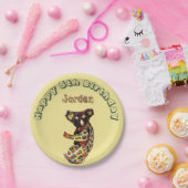 Leeftijd Birthday Koala Beer Dier - Aangepast Papieren Bordje (Feest)