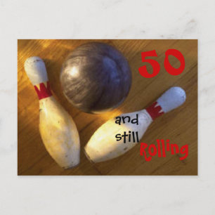 Leeftijd bowling verjaardag aanpassen briefkaart