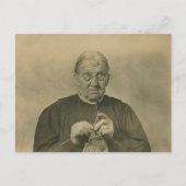 Leeftijd breien Granny 1910 Kreukelde karakter Stu Briefkaart (Voorkant)