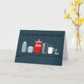 Leeftijd door Favoriete Drink Funny Male Verjaarda Kaart (Gele Bloem)