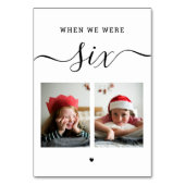 Leeftijd en foto. Zwart-wit script bruiloft Kaart (Achterkant)