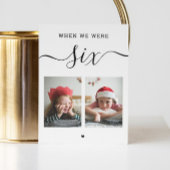 Leeftijd en foto. Zwart-wit script bruiloft Kaart