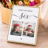 Leeftijd en foto. Zwart wit trouwtafel nummer Bedankkaart