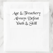 Leeftijd en verraad Sticker (Tas)