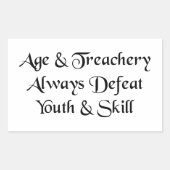 Leeftijd en verraad Sticker (Voorkant)