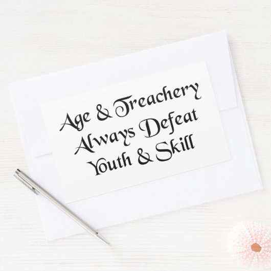 Leeftijd en verraad Sticker (Envelop)