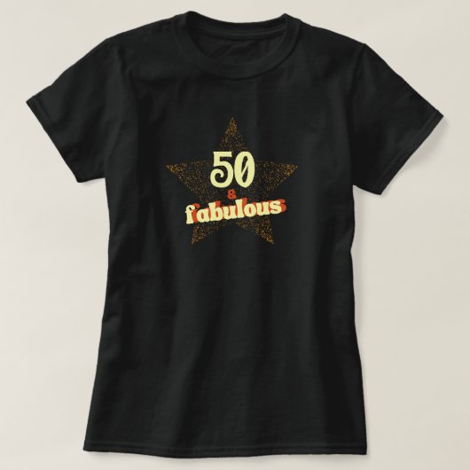 leeftijd Fabulous Star Birthday T-shirt (Design voorkant)