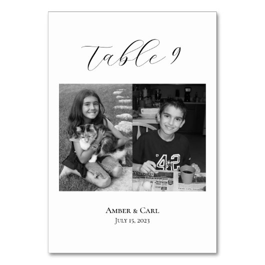 Leeftijd Foto's Wedingstabel Kaart (Voorkant)