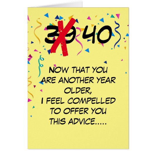 Leeftijd  Humoristische Verjaardag Kaart (Voorkant)