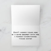 LEEFTIJD IS EEN GEHEIM BIJ ME=OVER THE HILL DOG HU KAART (Binnen)