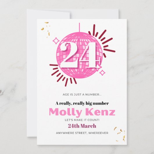 Leeftijd is gewoon een getal Kaart (Voorkant)