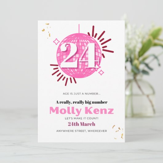 Leeftijd is gewoon een getal Kaart (Staand voorkant)