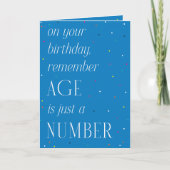 Leeftijd is gewoon een groot Wenskaart Kaart (Voorkant)