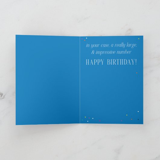 Leeftijd is gewoon een groot Wenskaart Kaart (Binnen)