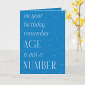 Leeftijd is gewoon een groot Wenskaart Kaart (Gele Bloem)