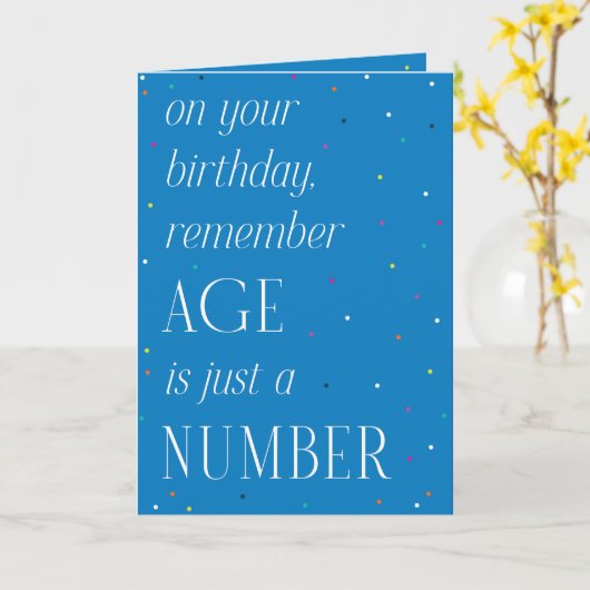 Leeftijd is gewoon een groot Wenskaart Kaart (Gele Bloem)