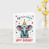 Leeftijd is irr-olifant!" Schattigee Olifant Verja Kaart (Gele Bloem)