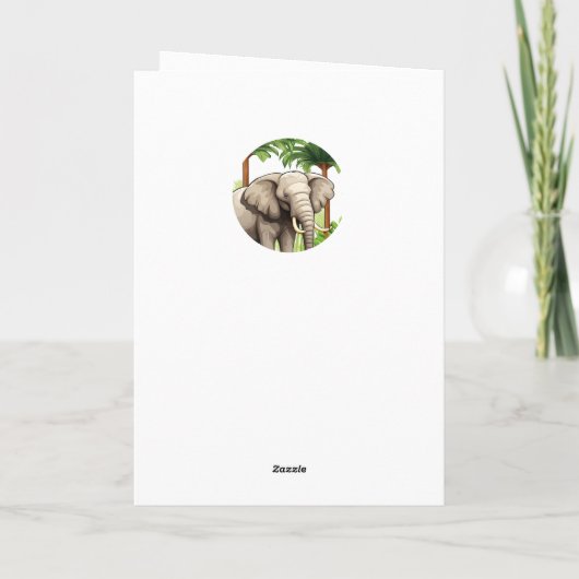 Leeftijd is Irrelephant Grappige Olifant Gelukkige Kaart (Achterkant)