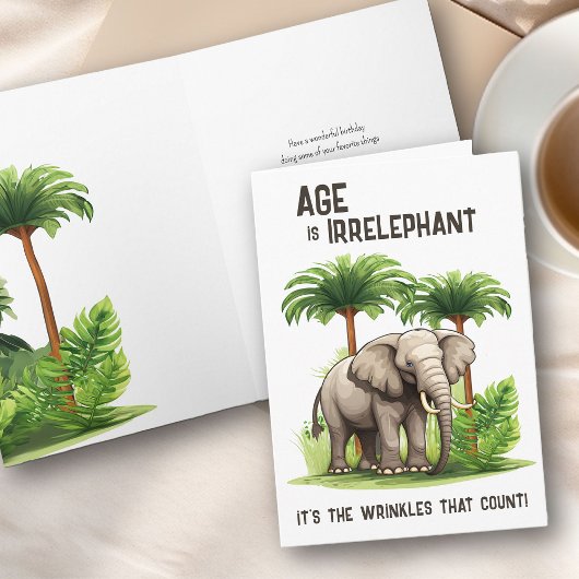 Leeftijd is Irrelephant Rimpel Olifant Grappige Ve Kaart