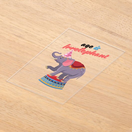 Leeftijd is irrelevant acryl uitnodigingen (Laagn)