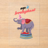 Leeftijd is irrelevant acryl uitnodigingen (Voorkant)