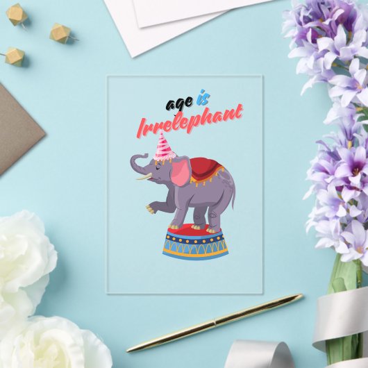 Leeftijd is irrelevant acryl uitnodigingen (Insitu (Huwelijk))