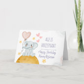 Leeftijd is irrelevant Cute Elephant Funny Birthda Kaart (Voorkant)