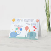 Leeftijd is irrelevant Cute Elephant Funny Birthda Kaart (Voorkant)