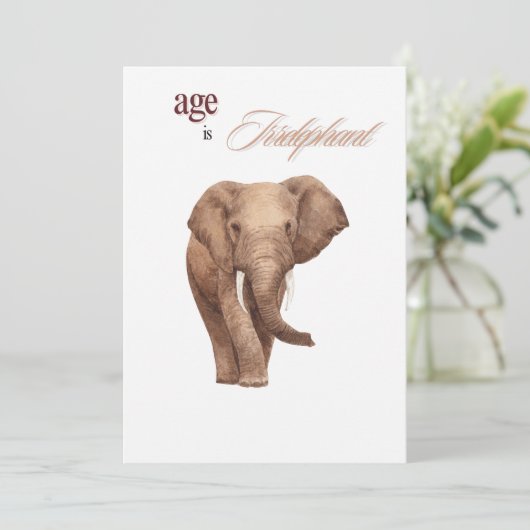 Leeftijd is irrelevant feestdagenkaart (Staand voorkant)