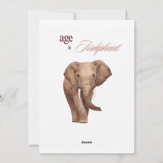 Leeftijd is irrelevant feestdagenkaart (Achterkant)