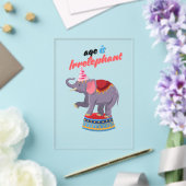 Leeftijd is Irrelevant voor Olifanten Acryl Uitnodigingen (Insitu (Huwelijk))