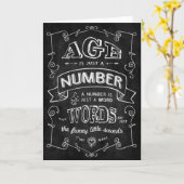 "Leeftijd is maar een getal..." Verjaardag Kaart (Gele Bloem)