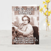 Leeftijd is maar een nummer - grappige betaalkaart kaart (Gele Bloem)