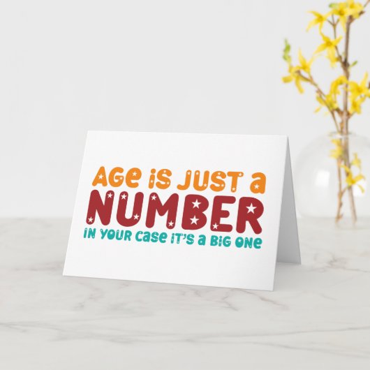 Leeftijd is maar een nummer van ouderdom. kaart (Gele Bloem)